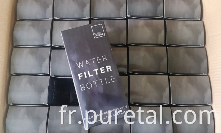 500 ml Logo Portable Portable Custom Purificateur Purificateur d'eau CustomWater Bottle avec filtre alcalin